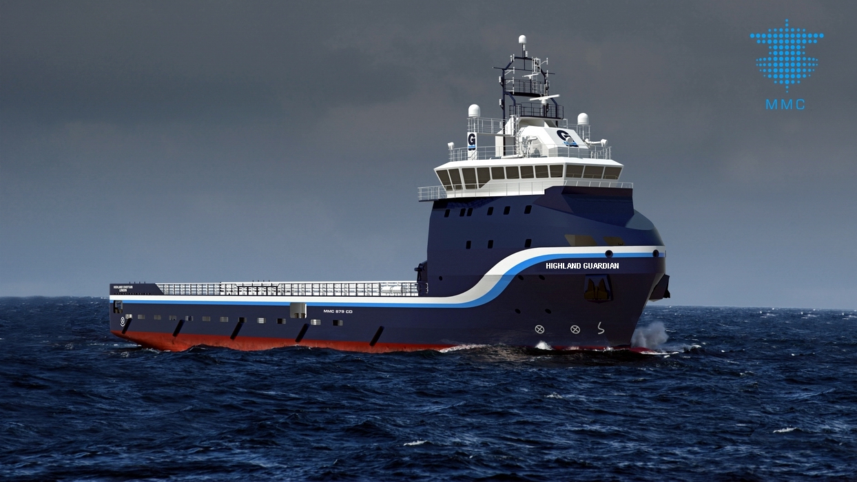 Wizualizacja statku PSV budowanego w Remontowa Shipbuilding SA dla Gulf Offshore N.S.
